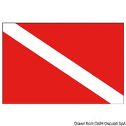 Scuba diving flag 30 x 45 cm