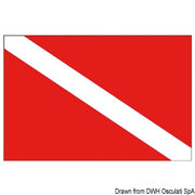 Scuba diving flag 20 x 30 cm