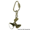 Pendant polished brass keyring Propeller