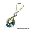 Pendant polished brass keyring Diving Helmet