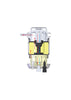 VETUS water separator/fuel filter, single, 10-micron, max. 800l/h (350VTEB)