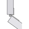 Zinc Plated Steel Hinge for 15mm-19mm Cupboard Doors (Flush Cranked)