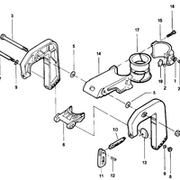 0114792 0115253 Ports side mounting bracket & clamp screw Evinrude Johnson 3hp