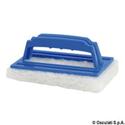 Abrasive brush with nylon handle