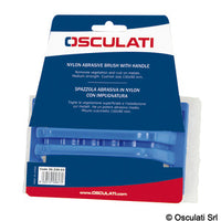 Abrasive brush with nylon handle