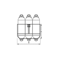 Plastimo Fender Holder Triple Diameter 200mm P36209 36209
