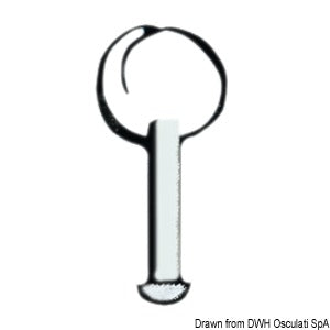 SS clevis pin without ring 8mm x 20mm