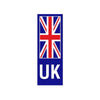 UK Plate Sticker with Union Jack 40 x 110mm (White UK)