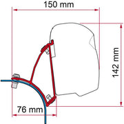 Fiamma F43 Bracket for VW T5/T6 Transporter Lift Roof LHD - Deep Black