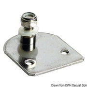 Flat fastening plate w/8-mm threaded pin