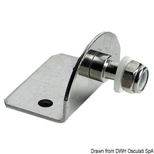 Compact 90° plate 8mm-threaded external pin