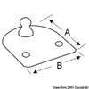 Flat fastening plate Ø 10mm-ball