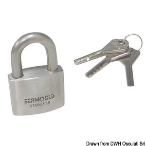 Heavy duty AISI316 padlock arc 40 mm