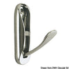 Foldaway coat hook polished brass 75x25 mm