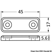 Magnetic lock flat mounting white