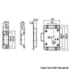 With knob and Yale external key. Knob lock from inside
