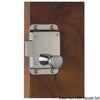 With knob and Yale external key. Knob lock from inside