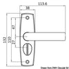 CONTEMPORARY handle pair w/strike plate right
