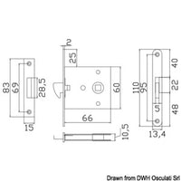 Flush lock for sliding doors