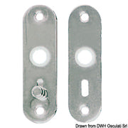 Pair of plates chromed brass