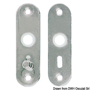Pair of plates chromed brass