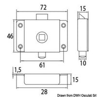Lock for W.C. units fitted with locking lever