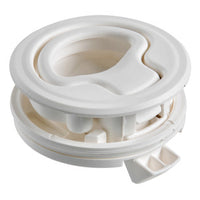 Flush pull latch white nylon without lock