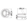 Flush pull latch black nylon without lock