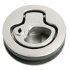 Flush pull latch AISI316 w/stop with lock