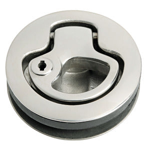 Flush pull latch AISI316 w/stop with lock