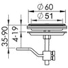Flush pull, SS, no lock