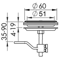 Flush pull, SS, no lock