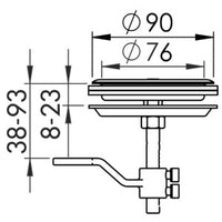 Lift and turn flush latch AISI316 without lock
