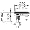 Flush latch AISI316 with lock Ø90 mm