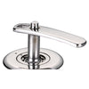 Push button lever for lift-and-turn latch