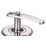 Push button lever for lift-and-turn latch