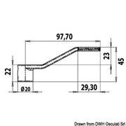 Spare lever for flush latch 45 mm