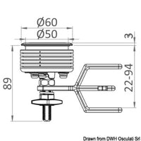 Eclipse MK2 flush latch 60 mm w/lock