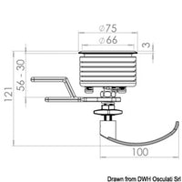 Eclipse (medium) pull latch for Marinaio cabins or large lockers
