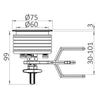 Kit N. 4 Eclipse MK2 flush latch 75 mm