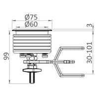 Eclipse MK2 flush latch 75 mm w/lock