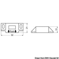 Angled magnetic lock black