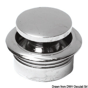 Chromed brass knob 19 mm