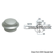 Pearl chromed brass knob 19 mm