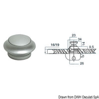 Pearl chromed brass knob 16 mm