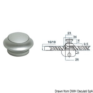 Pearl chromed brass knob 16 mm