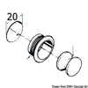 Mini push-lock chromed brass 16 mm