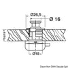 Push-lock nylon/chromed brass 16 mm