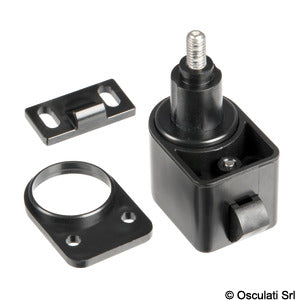 Self-Latching pushbutton spring lock