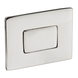 Knob + ring Rectangular chromed ABS
